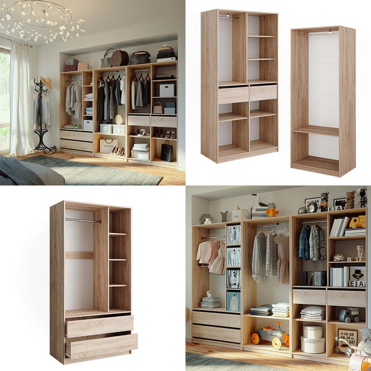 ŠATNÍ SKŘÍŇ Elmo Sonoma - Sonoma dub, kompozitní dřevo (280/200/50cm) - Vicco