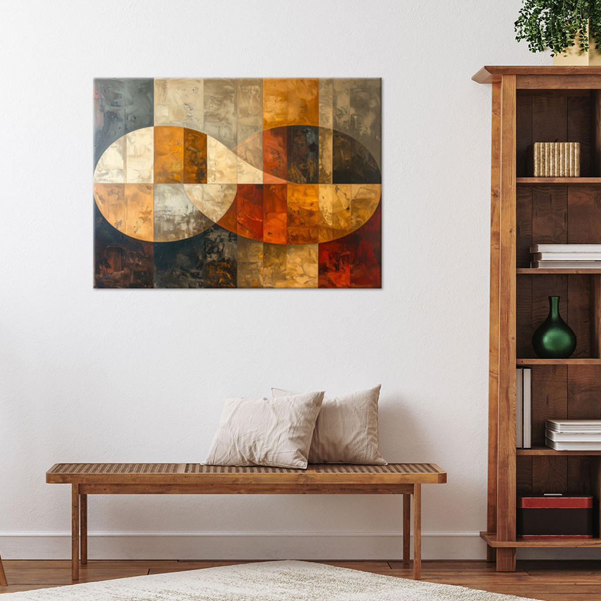 LEINWANDBILD Abstraktion 45x30cm - Braun, Textil (45/30cm) - Feeby