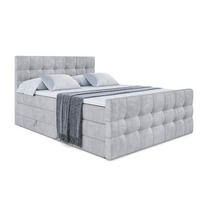 BOXSPRINGBETT BERO-Z KING - 120 x 200 - H3/H4 - Hellgrau - Hellgrau, Holzwerkstoff (120/200cm) - ALTDECOR