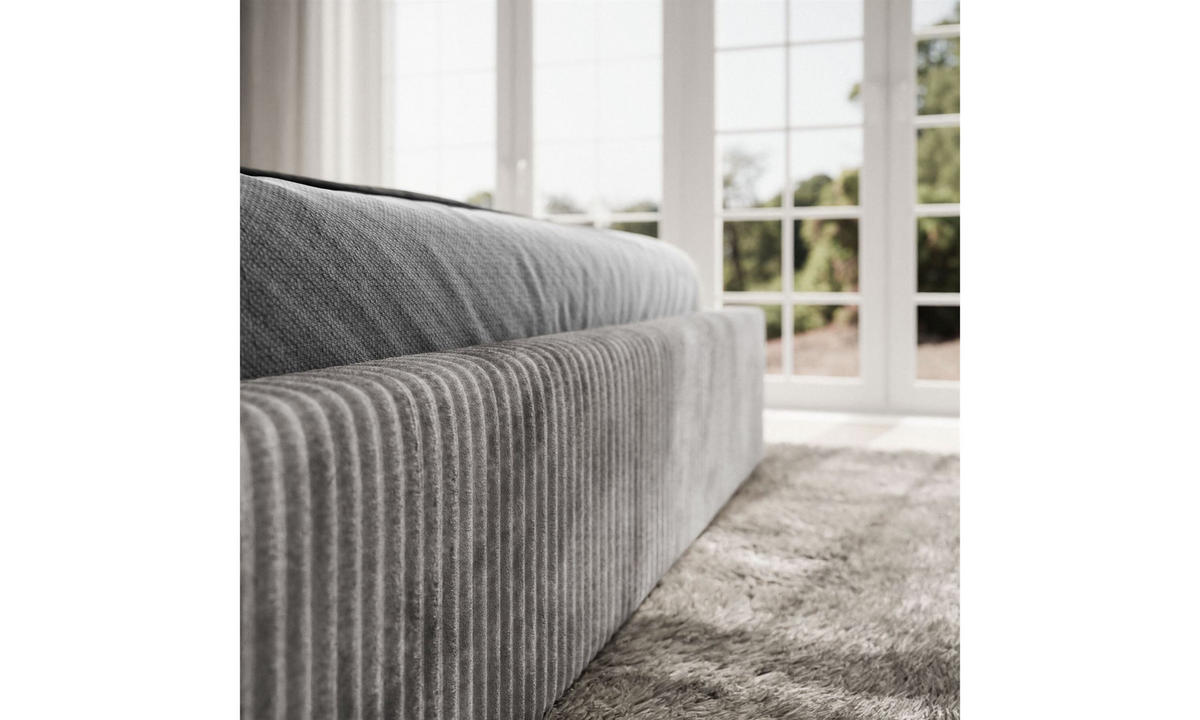POLSTERBETT TILIA 140x200 cm Tilia 86, 34 Holzlatten, Kopfteil 95 cm - Hellgrau, Textil (140/200cm) - Lookway
