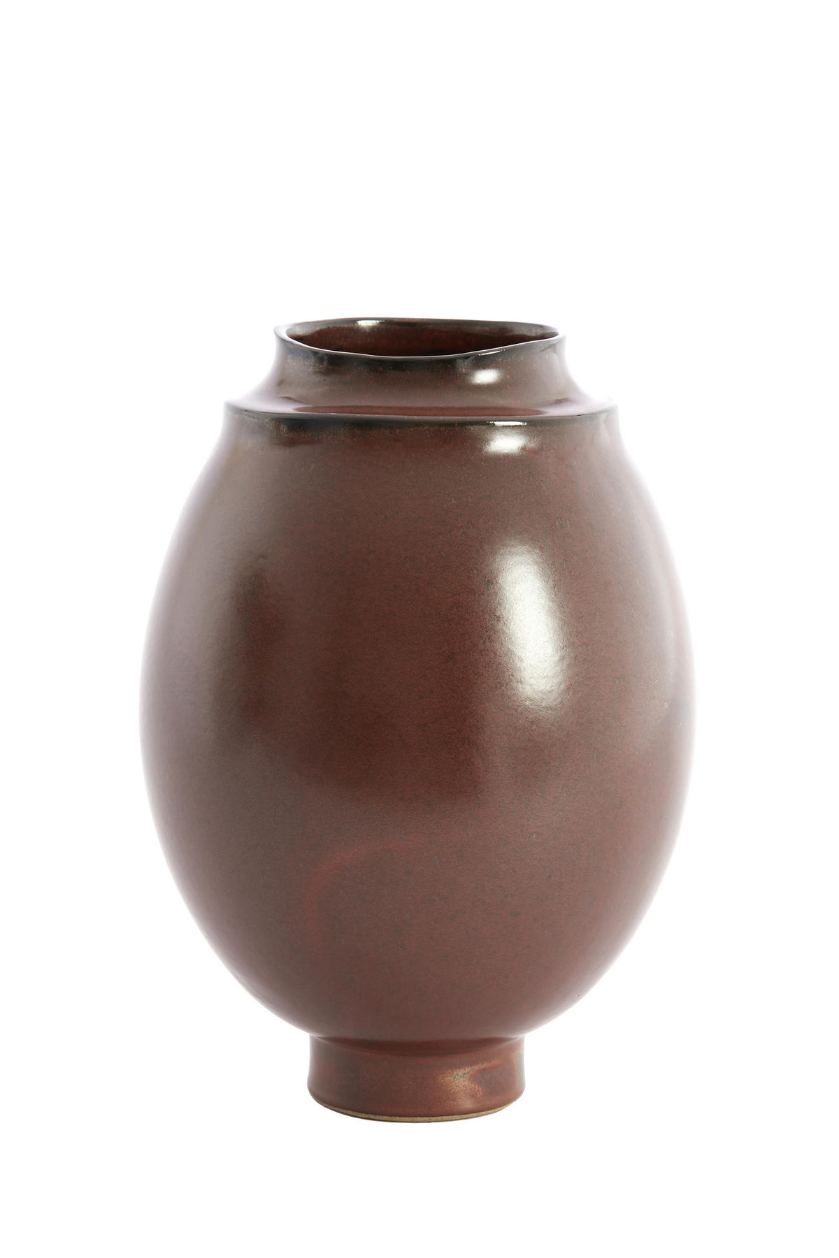 VAZE Lorea Braun 24.5/24.5/33.5 cm - Braun, Keramik (33.5cm) - Light & Living