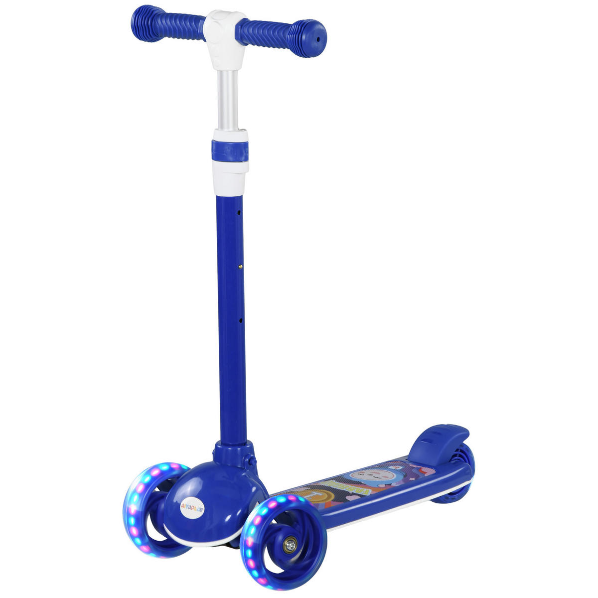 KINDERSCOOTER DE-16957 3 Räder mit LED-Leuchten Blau - Blau, Kunststoff (52/29/76cm) - ComfortXL