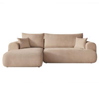 ECKSOFA BLOOM mit Schlaffunktion und Bettkasten Beige - Beige, Holzwerkstoff/Kunststoff (263/150cm) - Idohome