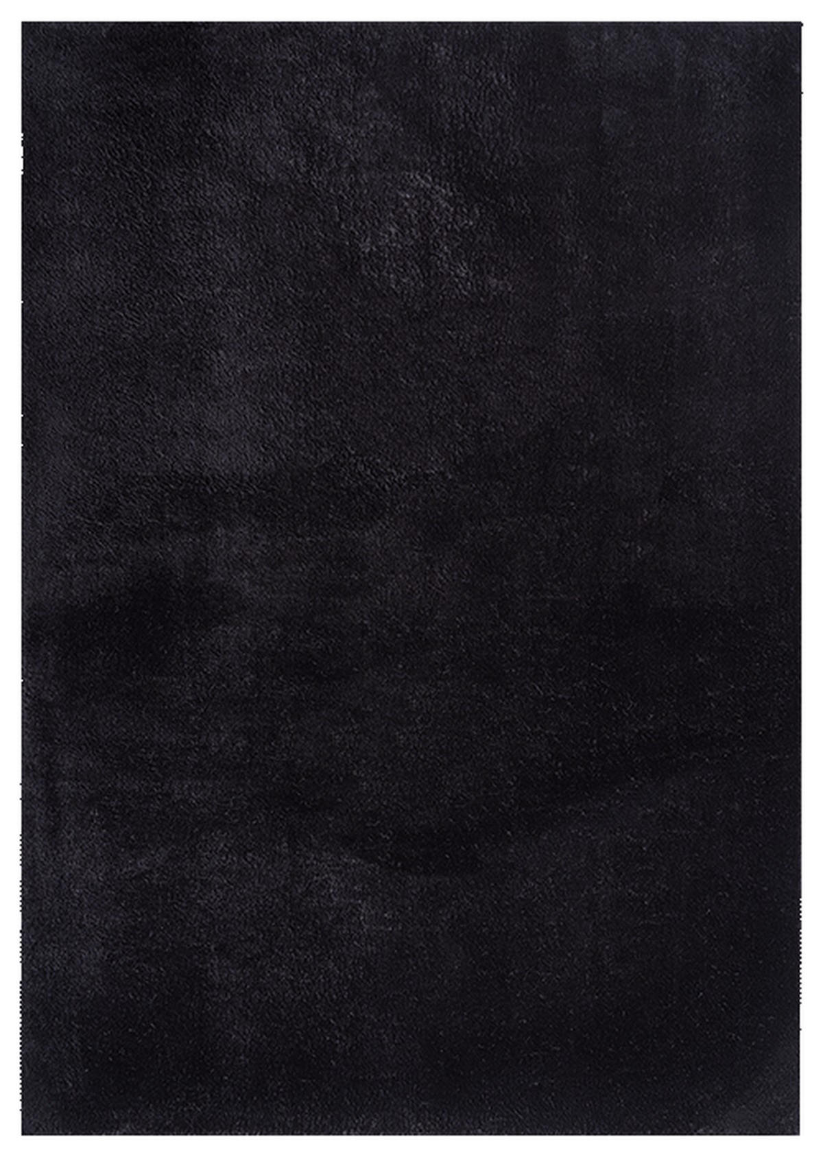 HOCHFLORTEPPICH Antirutsch Uni ALDAN Polyester Schwarz 240 x 340 cm - Schwarz, Textil (240/340cm) - KADIMA DESIGN