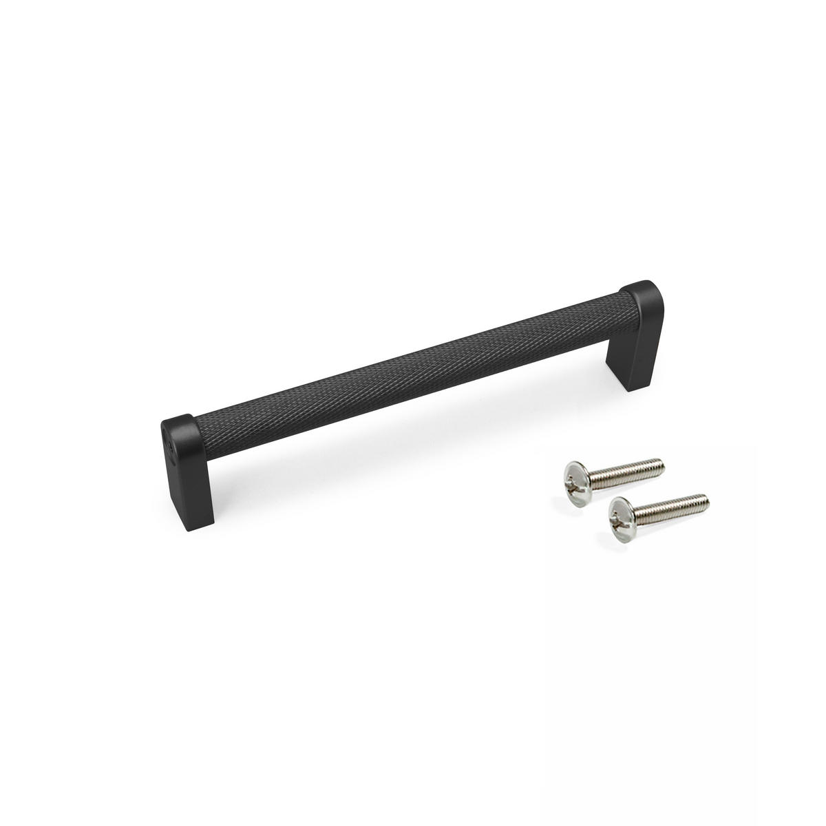 MÖBELGRIFFE Bergen, L141mm, 128mm Achsenabstand, Aluminium, Schwarz lackiert 5er-set - Schwarz, Metall (12/3/18cm) - EMUCA