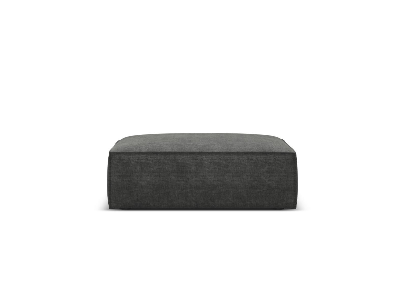 POUF Kaelle aus Chenille-Stoff dunkelgrau - Dunkelgrau, Textil (80/38/100cm) - Micadoni