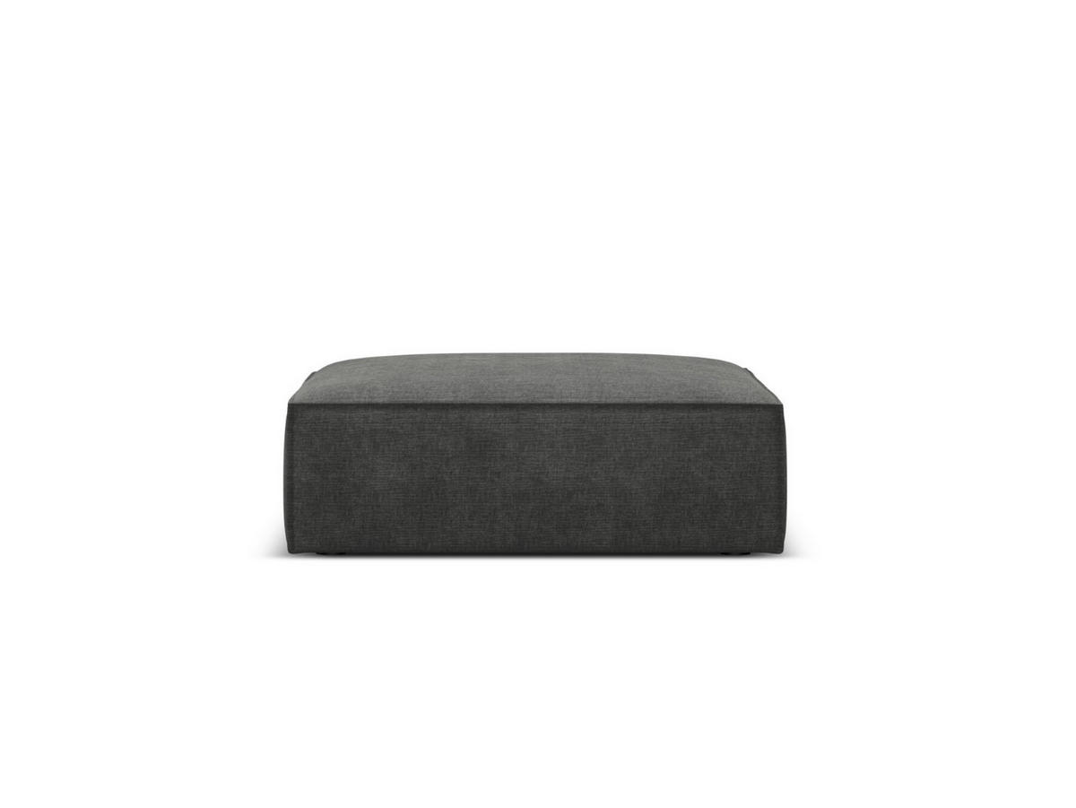 POUF Kaelle aus Chenille-Stoff dunkelgrau - Dunkelgrau, Textil (80/38/100cm) - Micadoni