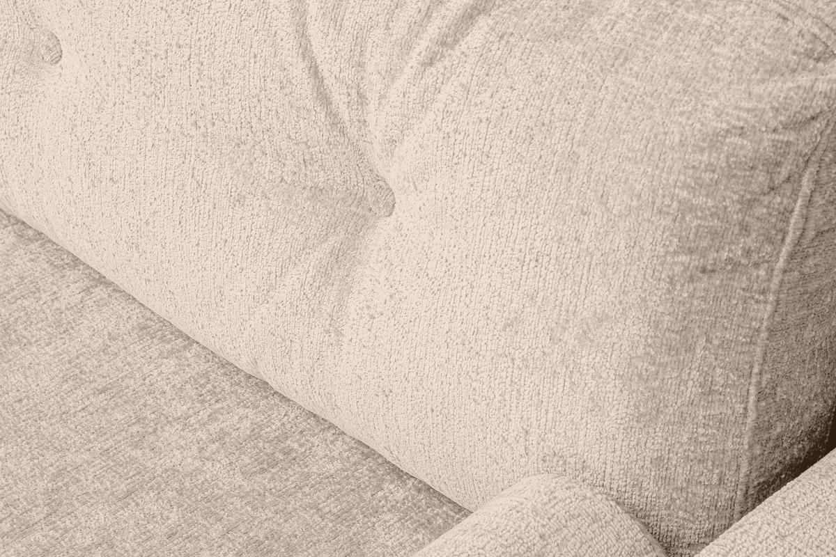 3-SITZER-SCHLAFSOFA ERISO mit weiche Sitzfläche und hohe Rückenlehne, Chenille-Stoff, ecru - Ecru/Braun, Textil (220/80/100cm) - KONSIMO®