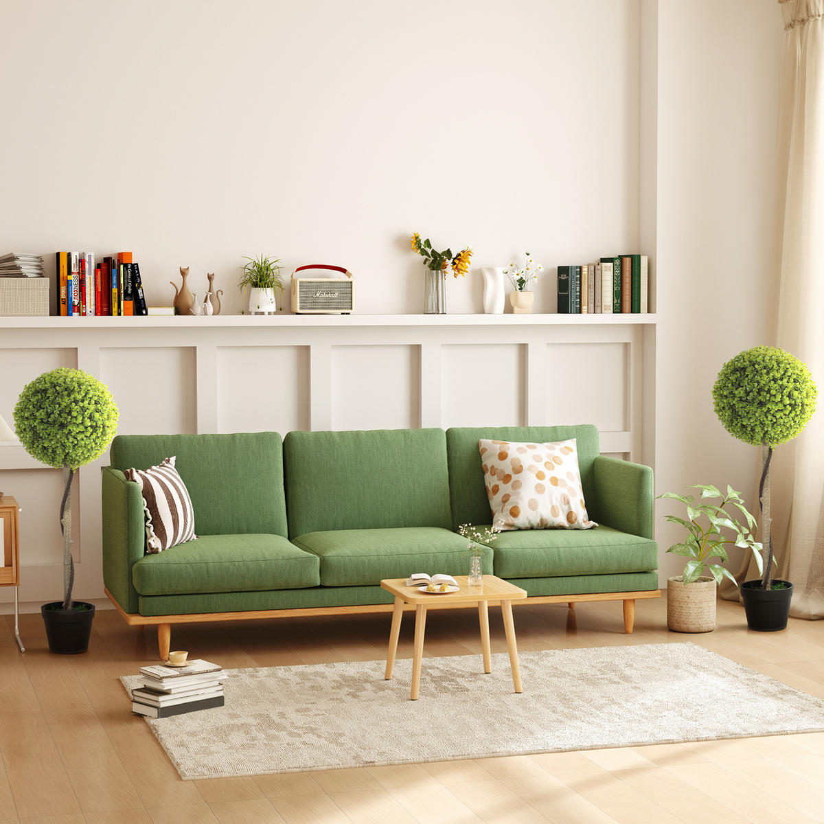 KÜNSTLICHER EUKALYPTUS 2er-Set, 90 cm Zimmerpflanze, Grün - Grün, Kunststoff (90cm) - HOMCOM
