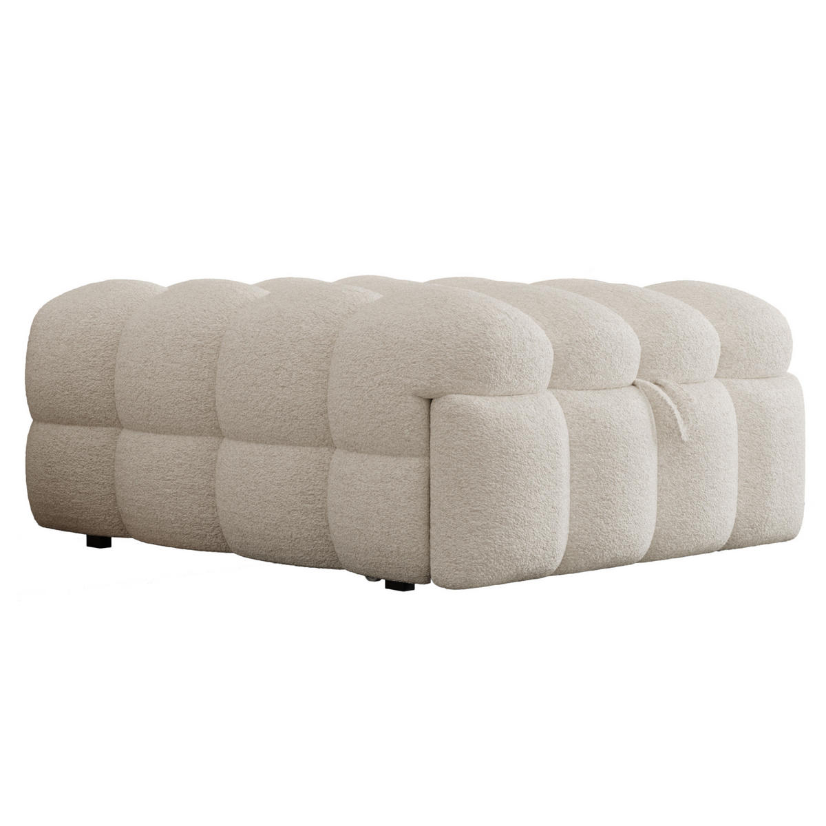 SCHLAFSOFA aus Teddy-Samtstoff 183x76x42 cm Beige mit Schlaffunktion - Rosa, Textil (70/180cm) - IVMEU