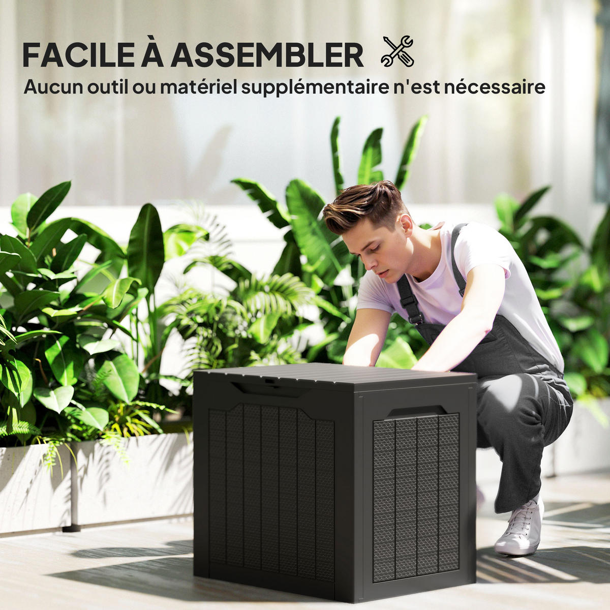 KISSENBOX DE-18678 Schwarz - Schwarz, Kunststoff (41/50/56cm) - ComfortXL