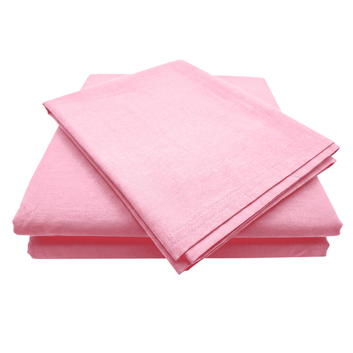 BETTWÄSCHE Stone Washed rosa 135/200 cm 100% Baumwolle Used-Effekt mit Stehsaum - Rosa, Textil (135/200cm) - wometo