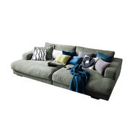 BIG SOFA MADELINE Grün Webstoff - Schwarz/Olivgrün, Kunststoff/Textil (290/85/170cm) - KAWOLA