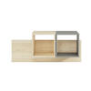 WANDREGAL Drop grau / Fjord Buche 92 / 22 / 42cm - Braun/Grau, Holz/Holzwerkstoff (92/41/22cm) - Feldmann-Wohnen