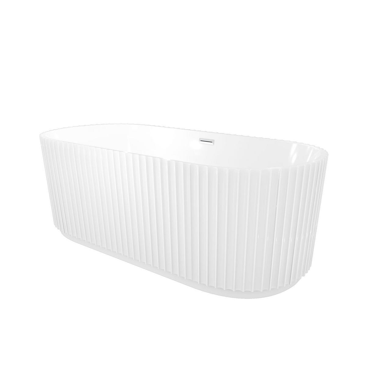 BADEWANNE freistehend F08 170x80cm - Weiß, Glas/Kunststoff (80/58/170cm) - AcquaVapore by Sandra Jentho