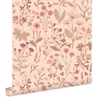 TAPETE Feldblumen 50 x 900 cm - Pink, Papier (50/900cm) - ESTAhome
