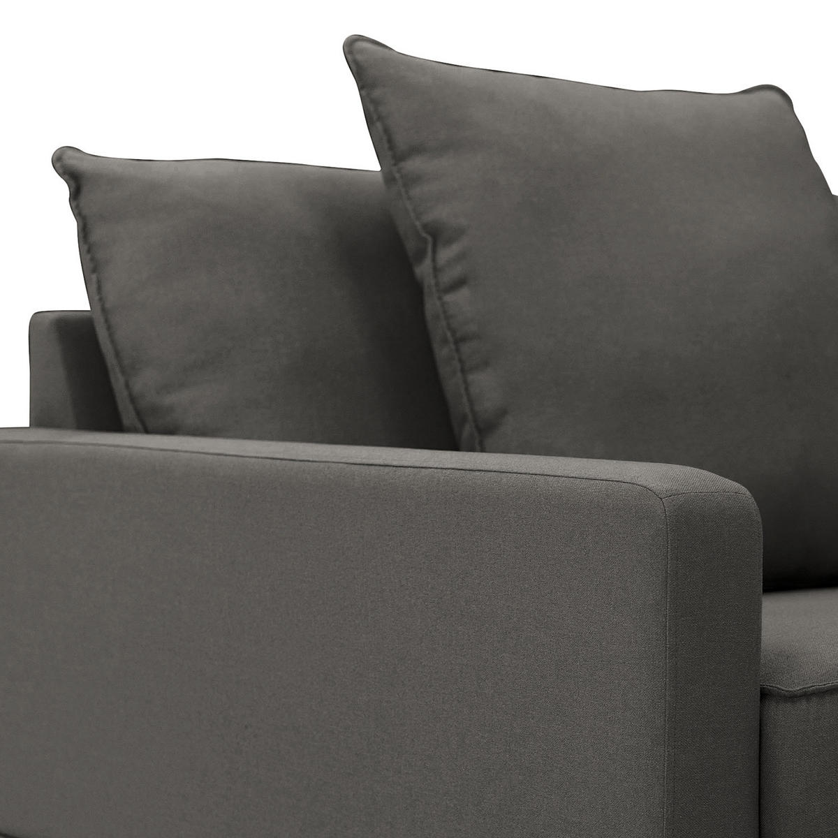 SESSEL mit Husse - Webstoff - Anthrazit/Schwarz, Wellpappe/Kunststoff (95/89/110cm) - home24