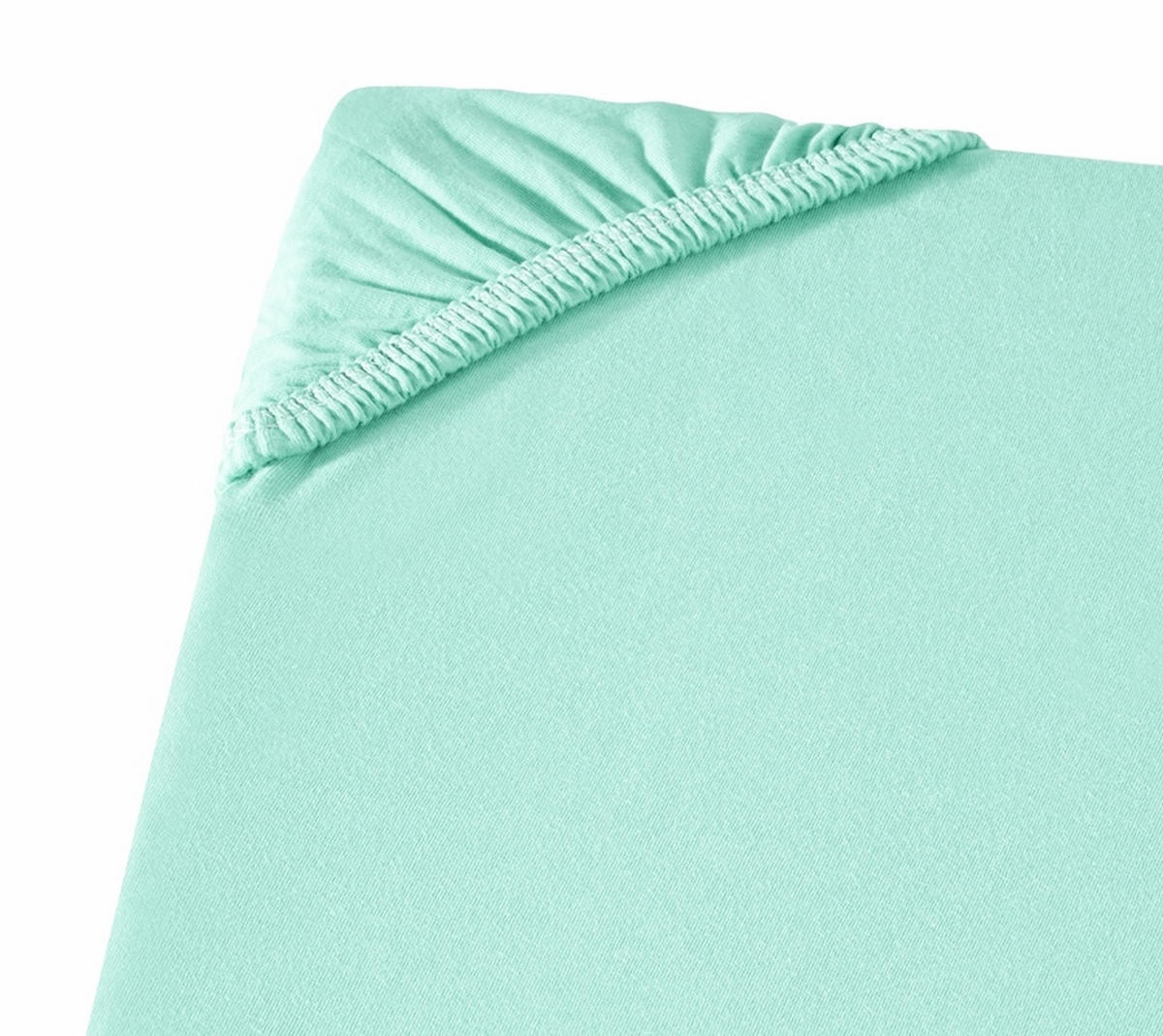 BABY-SPANNBETTLAKEN 60x120 - 70x140 cm Jersey Babybett Bettlaken aus 100% Baumwolle, Spannbetttuch Laken Uni Mint - Mintgrün, Textil (70/140cm) - Carpe Sonno