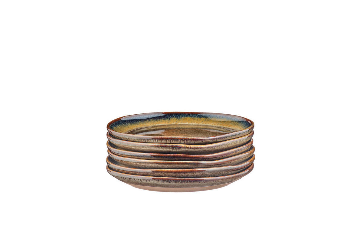 TELLER Genesis Ø16,5cm - 6er-Set - Basalt - Braun, Keramik (16.5cm) - Björn