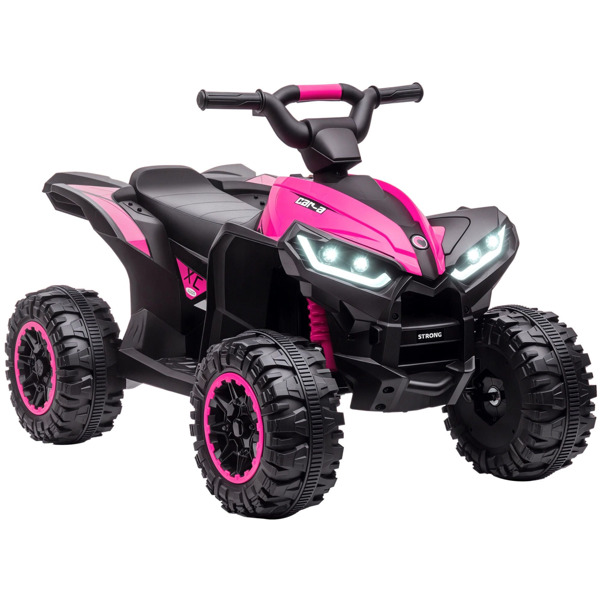 KINDERAUTO DE-06254 mit Licht/Musik und einstellbarer Geschwindigkeit Rosa/Schwarz - Pink/Schwarz, Kunststoff/Metall (83/53/55.5cm) - ComfortXL