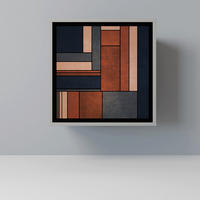 SIDEBOARD INTREPID FORMATION, Grau, 57,5x42x57,5 cm, Ohne Füße - Multicolor/Grau, Holzwerkstoff (57.5/57.5/42cm) - SpaceRebels