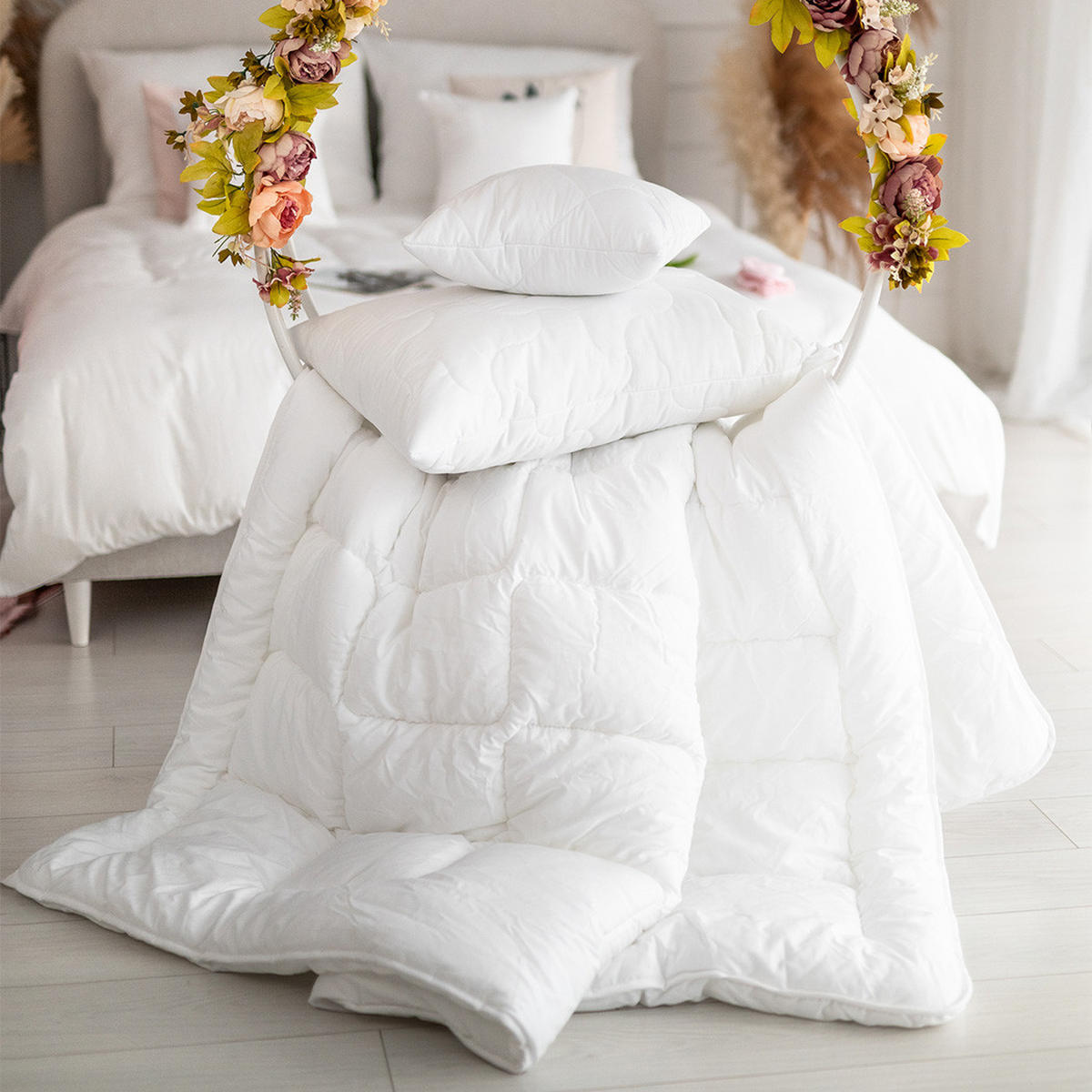 BAMBUSBETTDECKE ganzjährige Bamboo - Weiß, Textil (200/220cm) - Mr Mattress