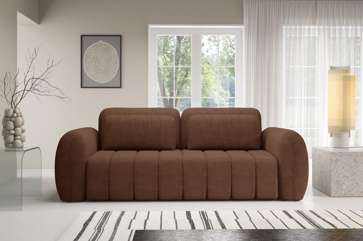 SCHLAFSOFA mit Bettkasten Premium Braun - Schwarz/Braun, Holz/Holzwerkstoff (266/95/110cm) - Furnisell