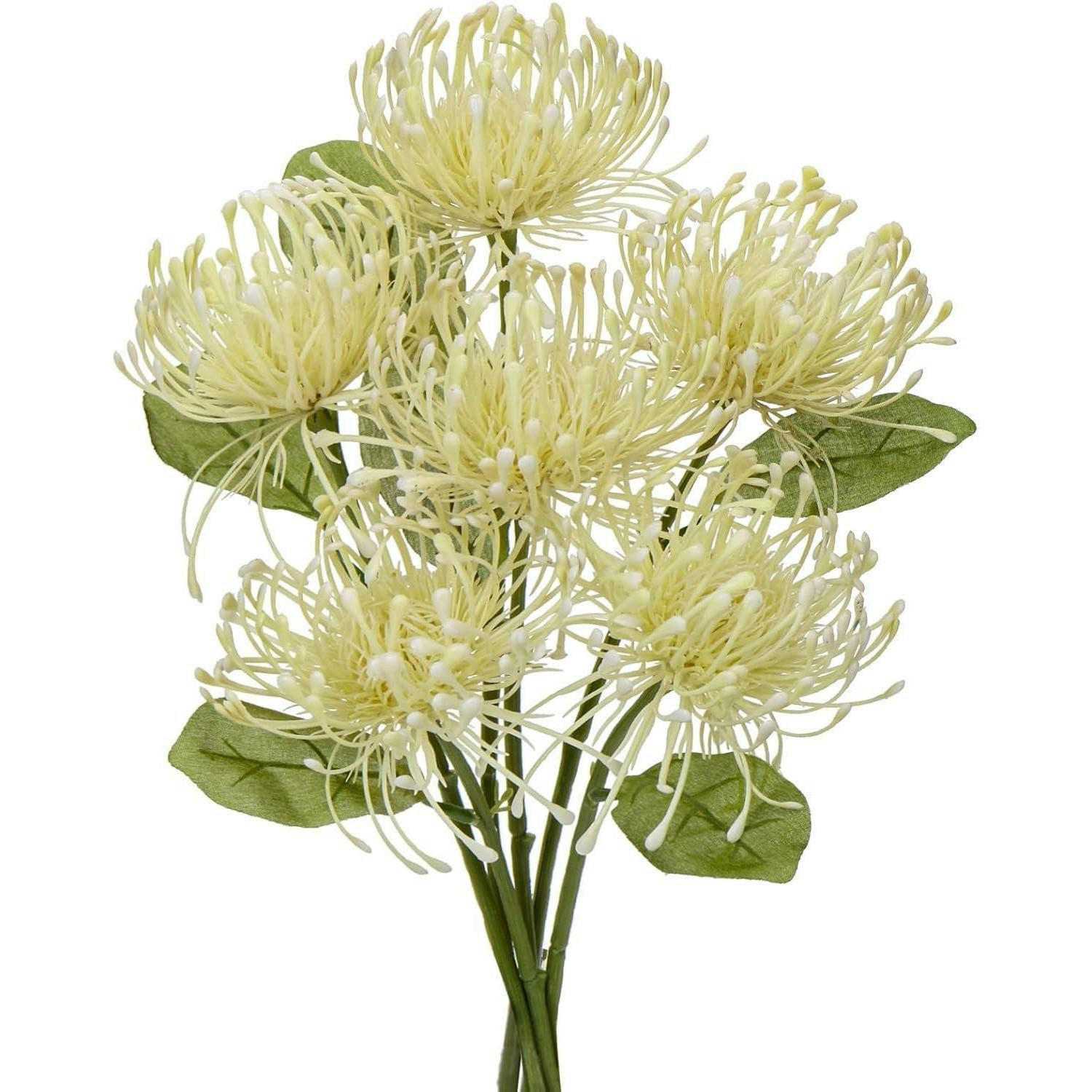 KUNSTBLUMEN 6 Stück Cream 30 cm - Creme, Kunststoff (30cm)