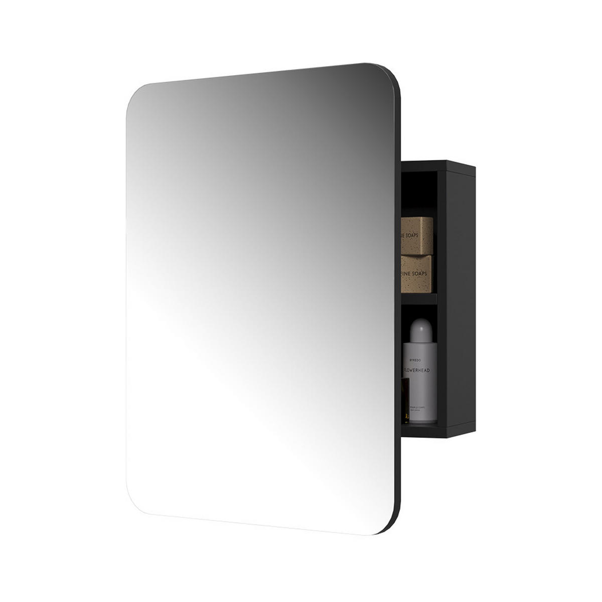KOUPELNOVÁ ZRCADLOVÁ SKŘÍŇKA Zino Antracit - antracitová, kompozitní dřevo (65/50/17.4cm) - Vicco