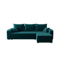 ECKSOFA HEWLET L BIS Itaka 39 Rechts mit Schlaffunktion - Türkis, Textil (240/140cm) - Bedante