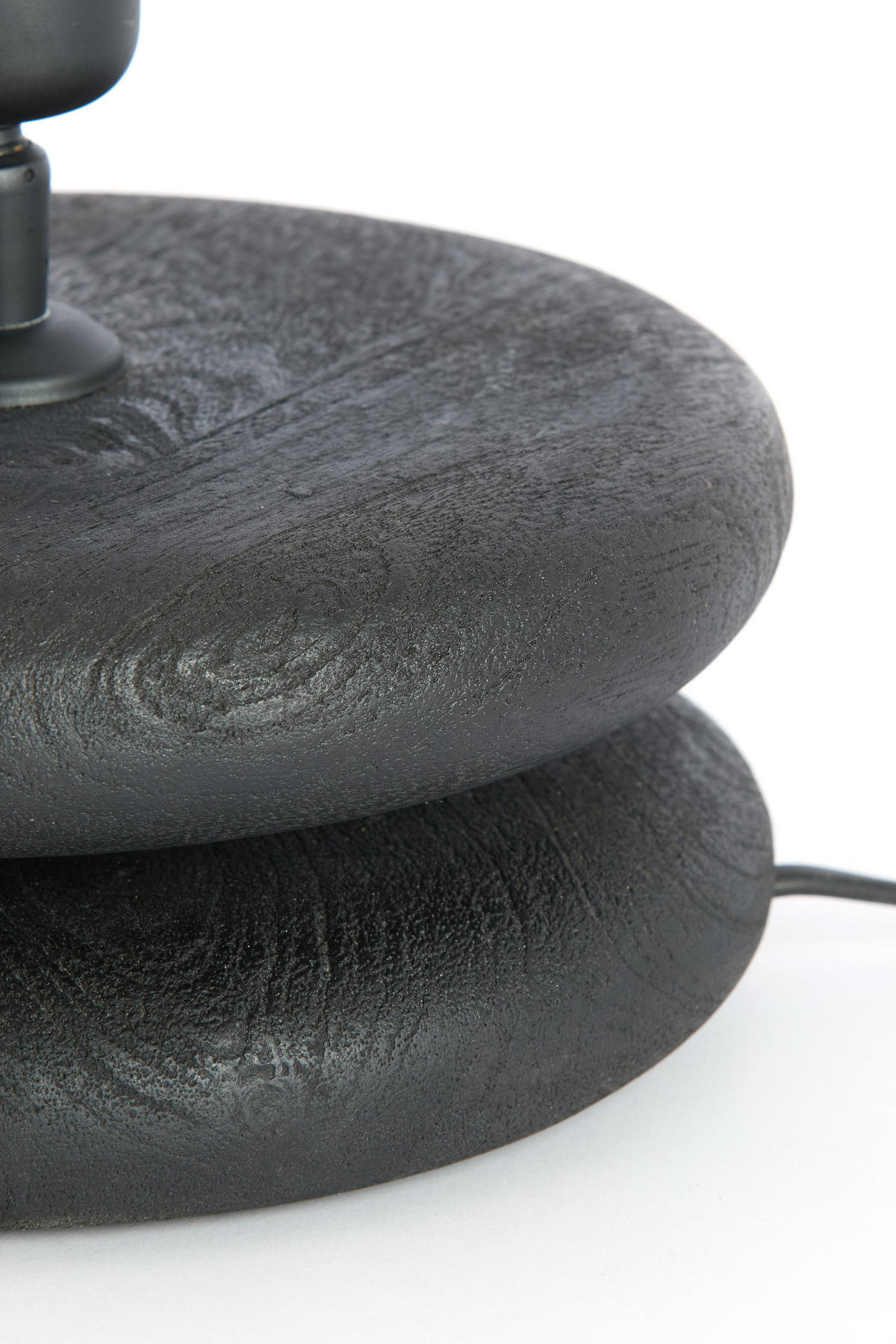 LAMPENSOCKEL Eboli Schwarz 20/20/9 cm - Schwarz, Holz (20/20/9cm) - Light & Living