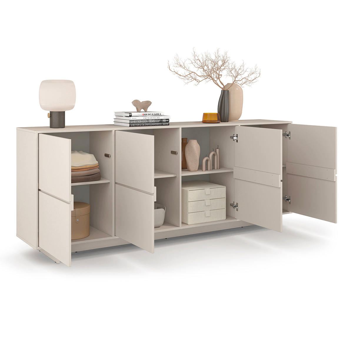 SIDEBOARD Tadao Kašmír - kašmírová, kompozitní dřevo (220.5/88/41.5cm) - Petits-meubles