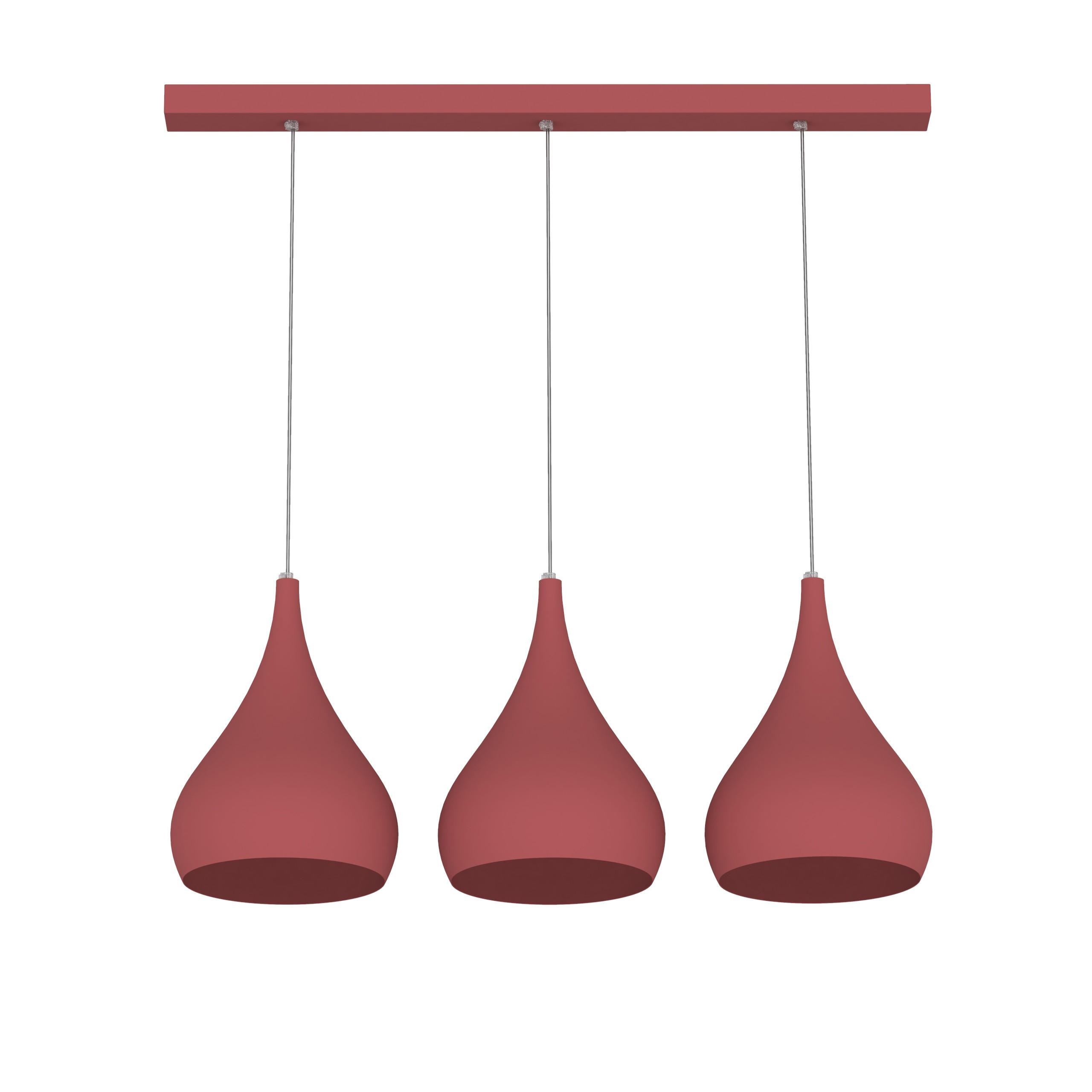 HÄNGELEUCHTE - Rot, Metall (55/25/55cm) - Lumicom