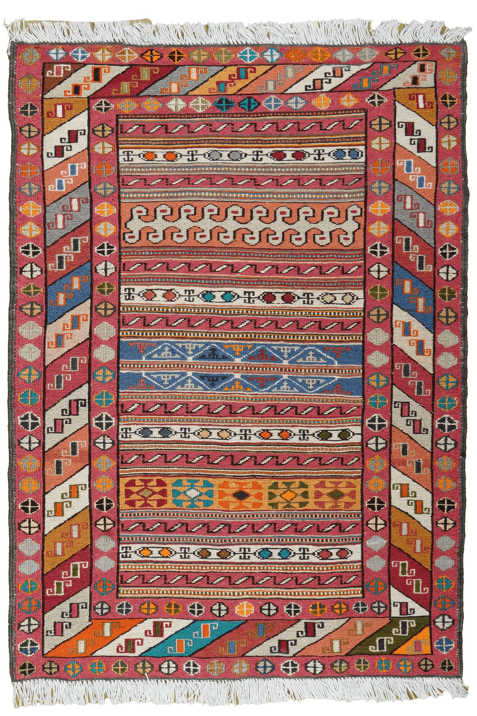 Looma Kelim-Teppich Mehrfarbig 72x100 cm