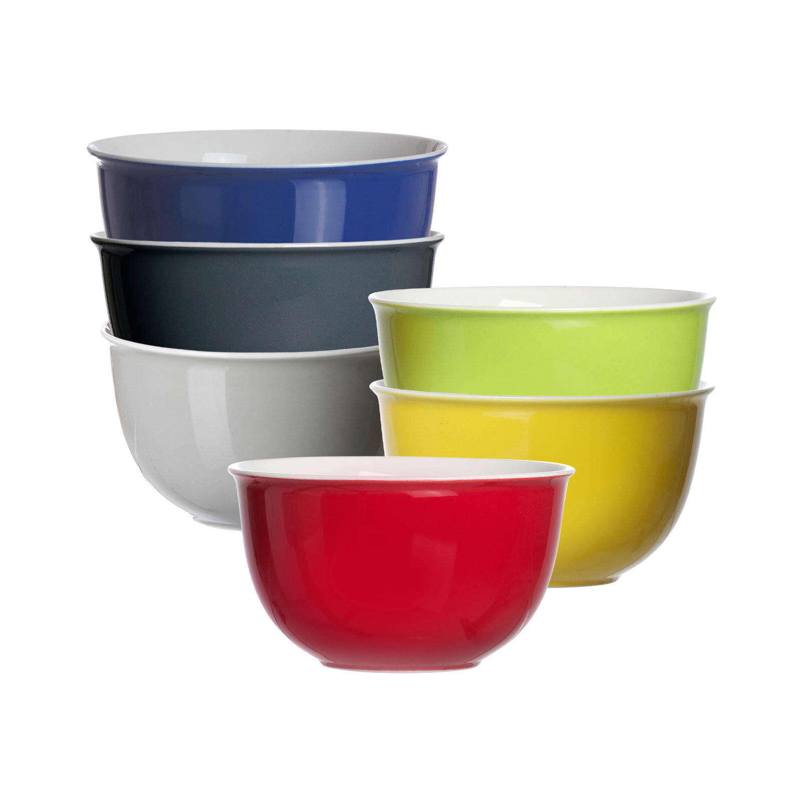 MÜSLISCHALEN Doppio bunt ø 14 cm 6er Set - Multicolor, Keramik (14cm) - Ritzenhoff Breker