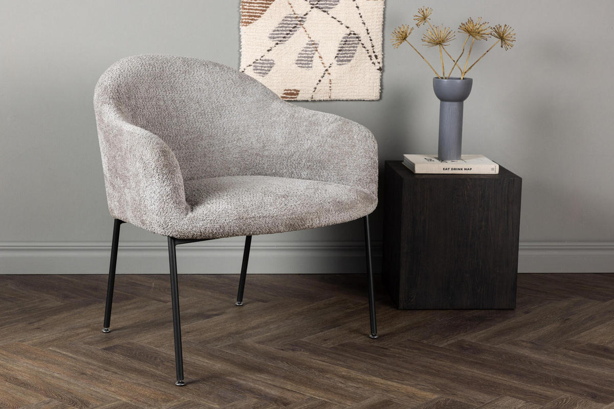 SESSEL CATANIA Grau 85x80x88 cm - Grau, Textil (85/88/80cm) - FURNLUX