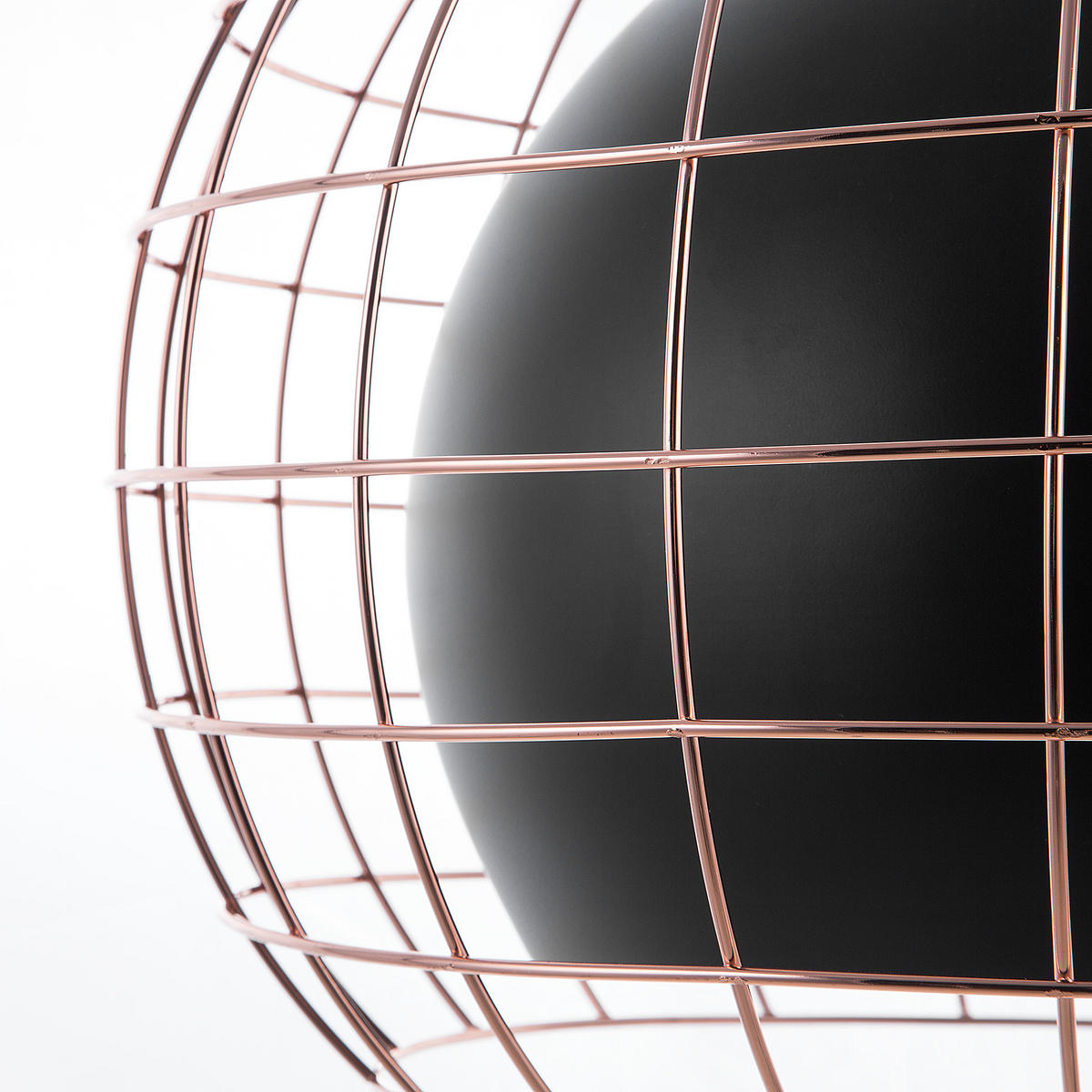 HÄNGELEUCHTE Liri 38/38/128 cm - Schwarz, Metall (38/31/128cm) - Beliani