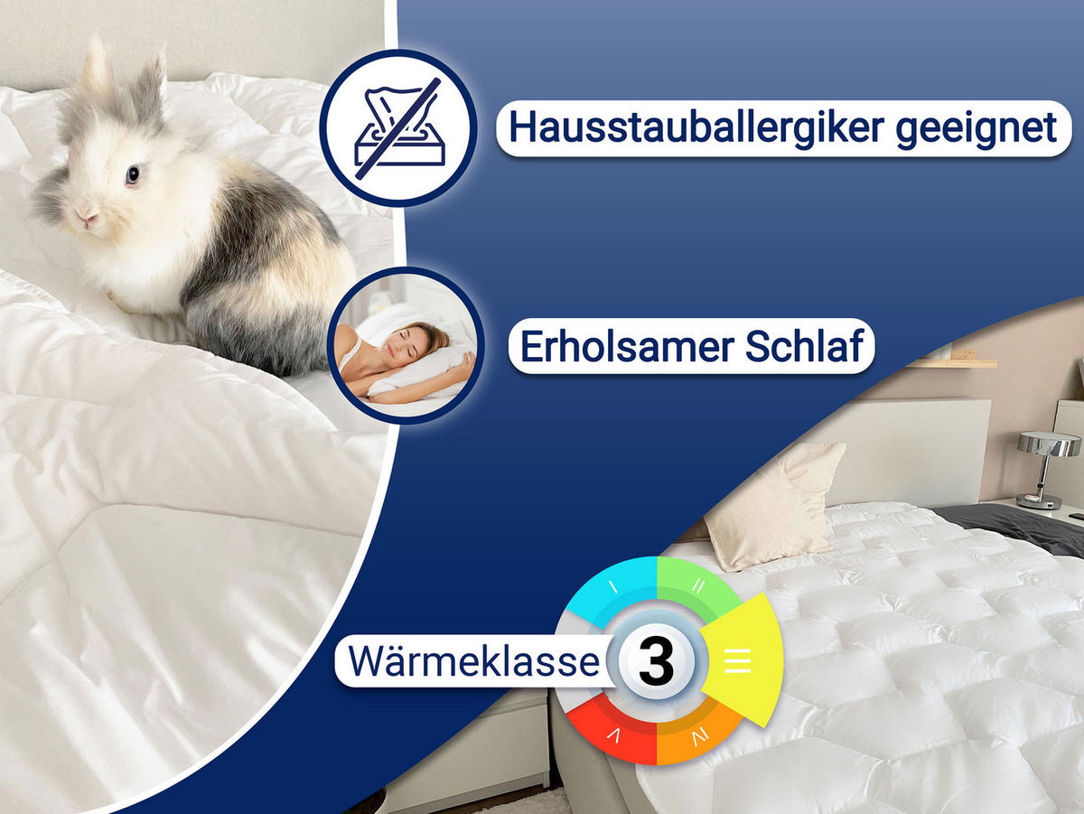 BETTDECKE, 135x200 cm, 50% Polyester, 50% Baumwolle, Weiß - Weiß, Textil (135/200cm) - Zollner