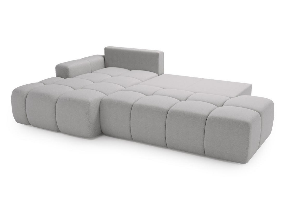 ECKSOFA Montero Bouclé-Stoff Grau Rechts - Grau, Holz/Textil (280/177cm) - Graingold