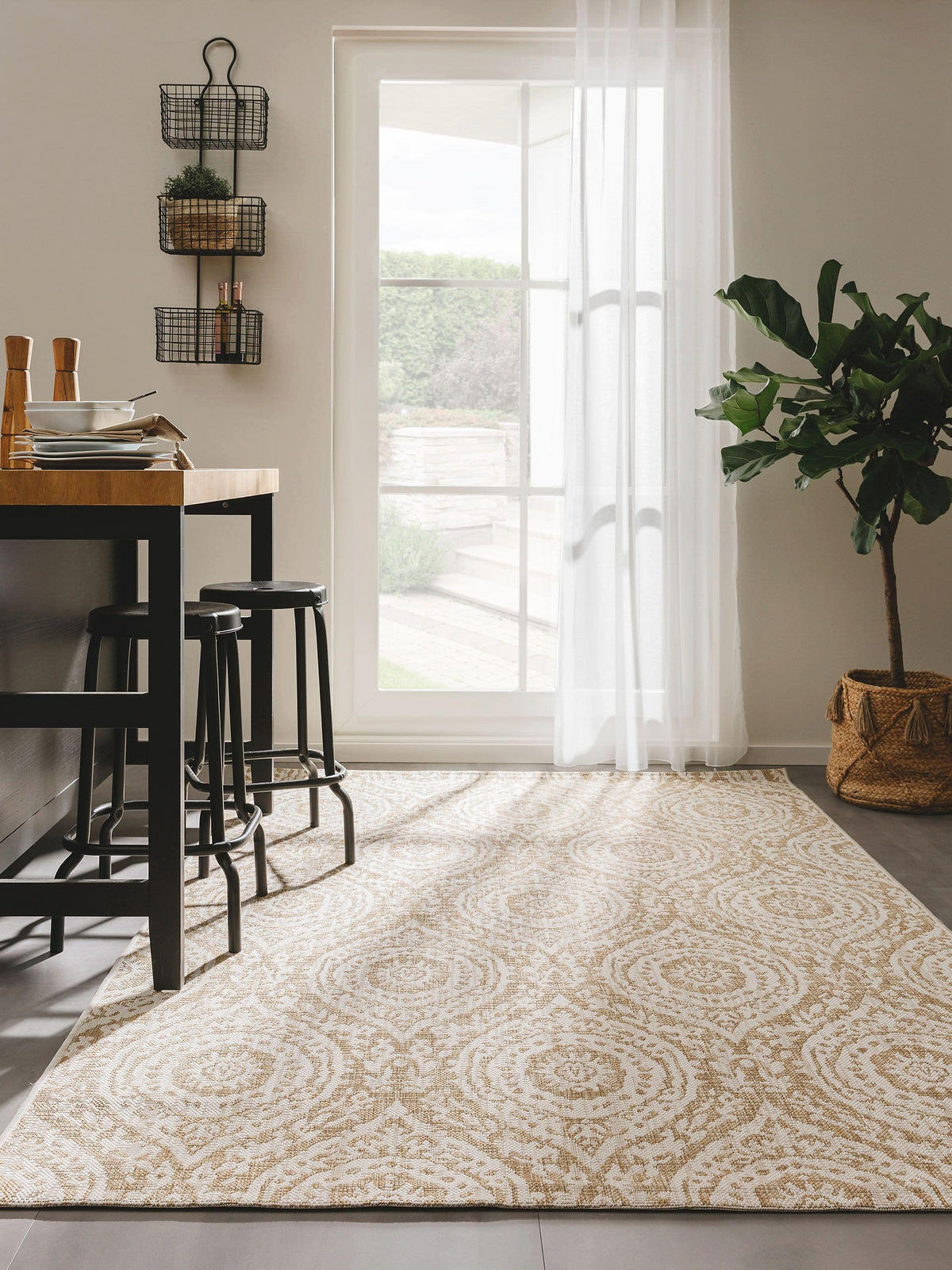 OUTDOORTEPPICH Cleo Cream/Beige 240x340 cm - Creme, Textil (240/340cm) - benuta Nest
