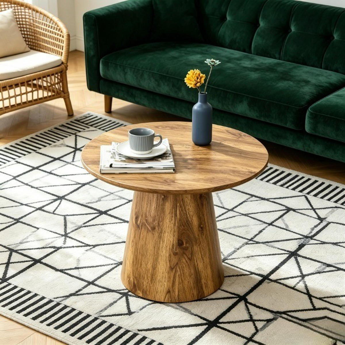 BEISTELLTISCH Natur 50/50/48 cm - Naturfarben, Holzwerkstoff (50/50/48cm) - PANGIVO