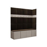 GARDEROBEN-SET Orion II - Kaschmir/Braun, Holzwerkstoff/Kunststoff (168/186/46cm) - MIRJAN24