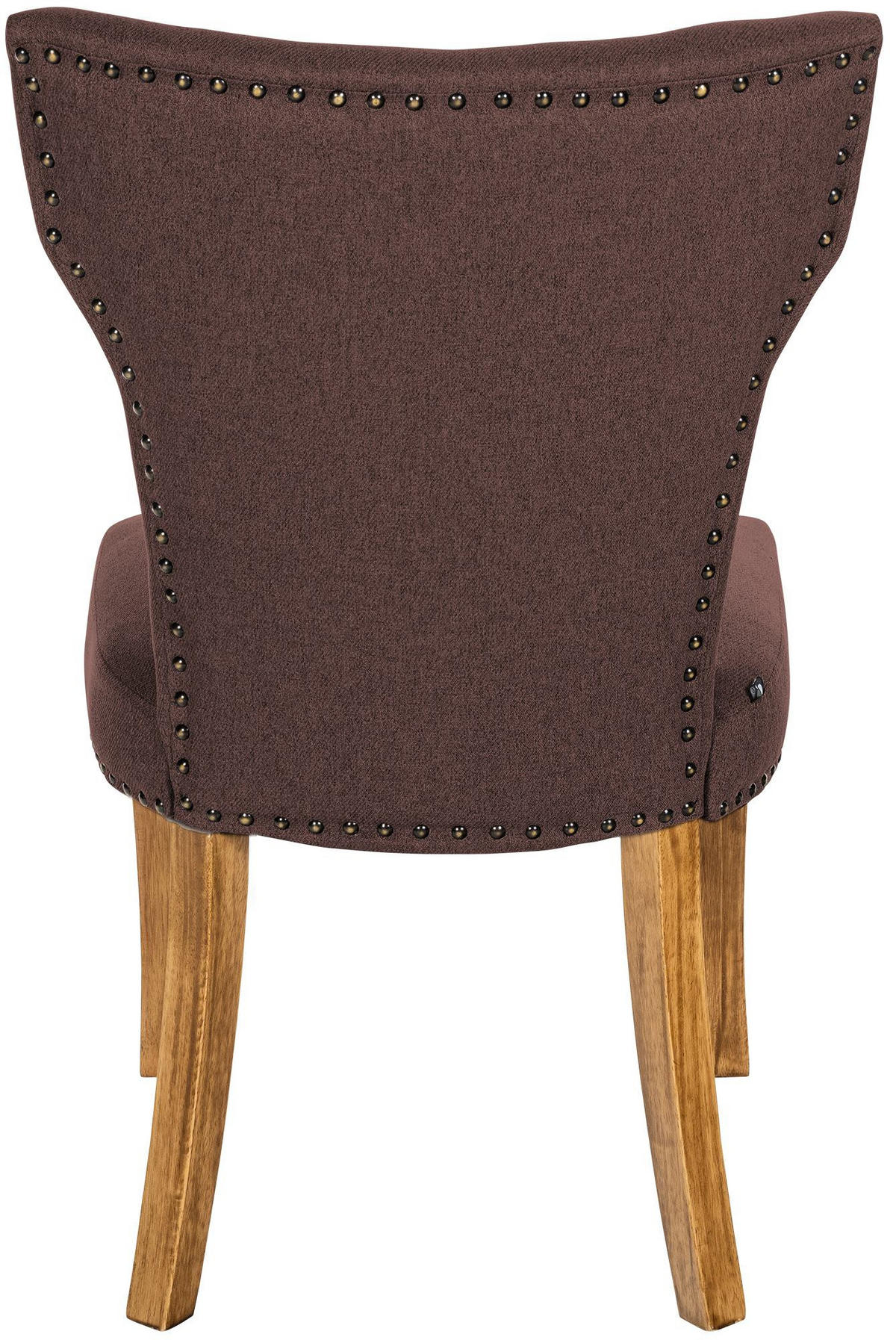WOHNZIMMERSTUHL 2er Set Stoff braun - Naturfarben/Braun, Holz/Textil (52/90/59cm) - CLP