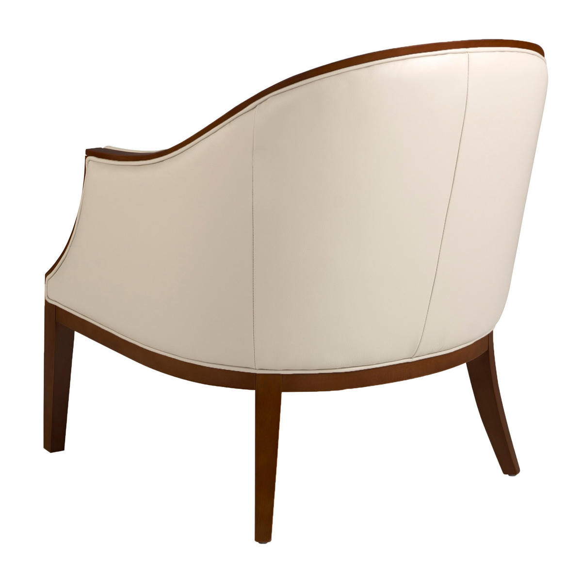 SESSEL Ledersessel Sand 74/81/84 cm - Sandfarben/Walnussfarben, Leder (74/84/81cm) - ANGEL CERDA