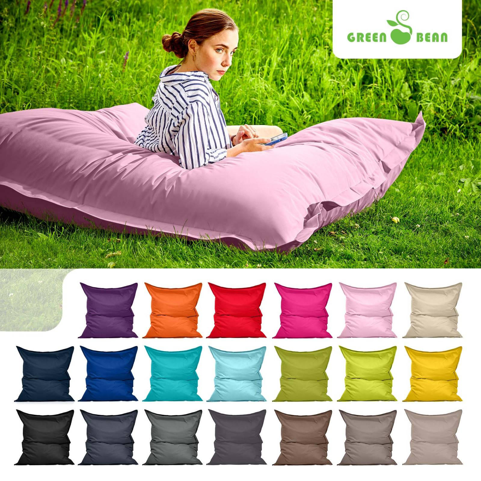 RIESEN-SITZSACK "Square" 140x180cm 380 L - Rosa, Textil (140/25/180cm) - Green Bean