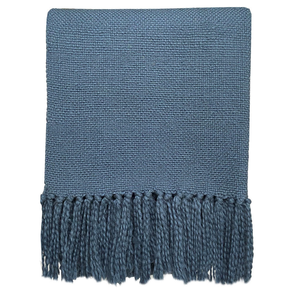 BAUMWOLLDECKE Morgenblau - Blau, Textil (127/152cm) - Malagoon