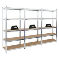 SCHWERLASTREGAL Ragnar 3er-Set mit 3x 180x90x40 cm Fachlast 175 kg Verzinkt - Silberfarben, Metall (270/180/40cm) - PROREGAL