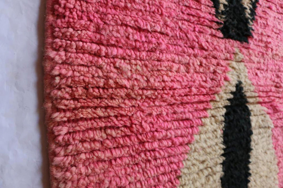 BERBERTEPPICH Teppichläufer aus Wolle 200x 300 cm - Pink, Naturmaterialien (200/300cm) - AFK Living