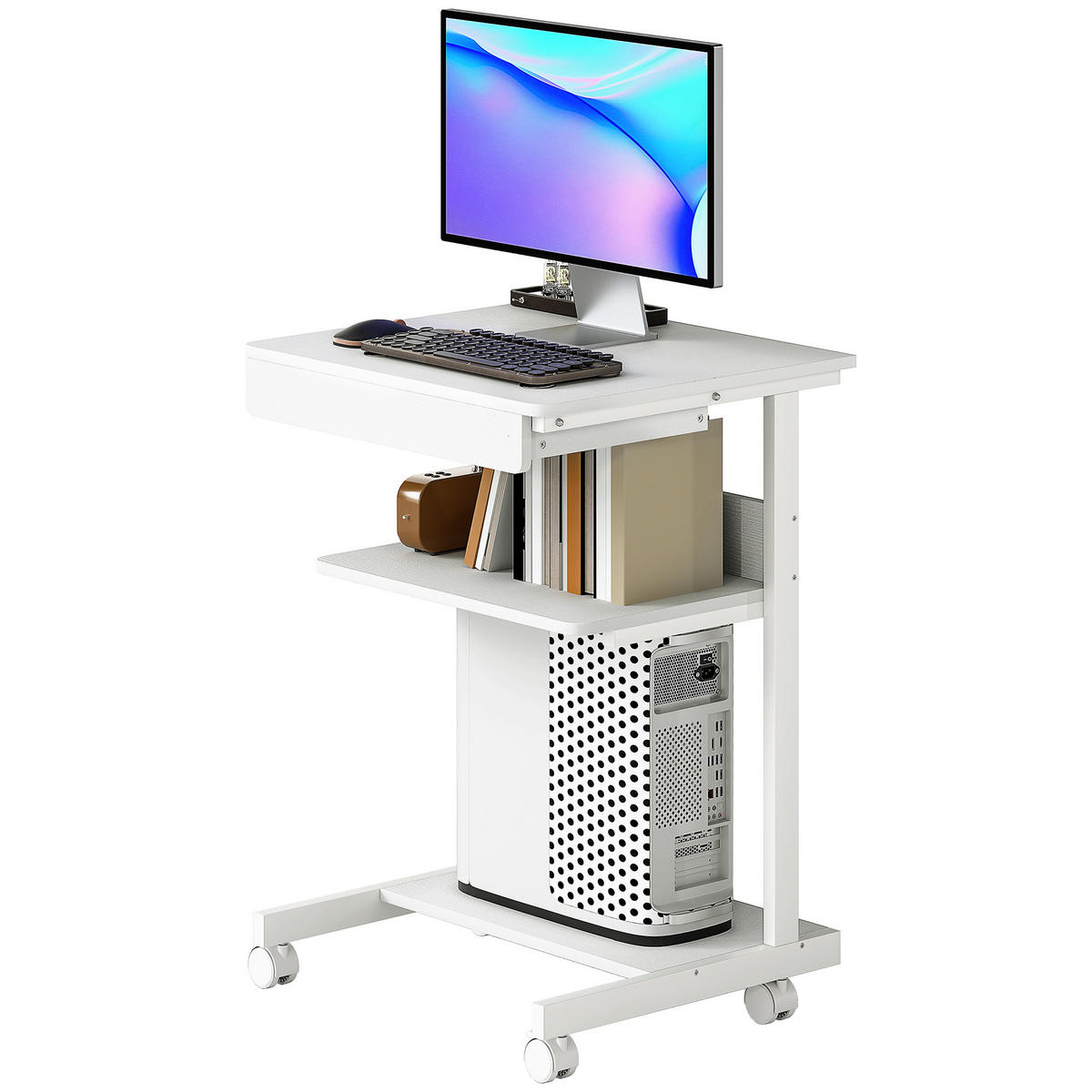 BÜROTISCH Weiß 1 Stück - Weiß, Holzwerkstoff (51/79/56cm) - GiPP