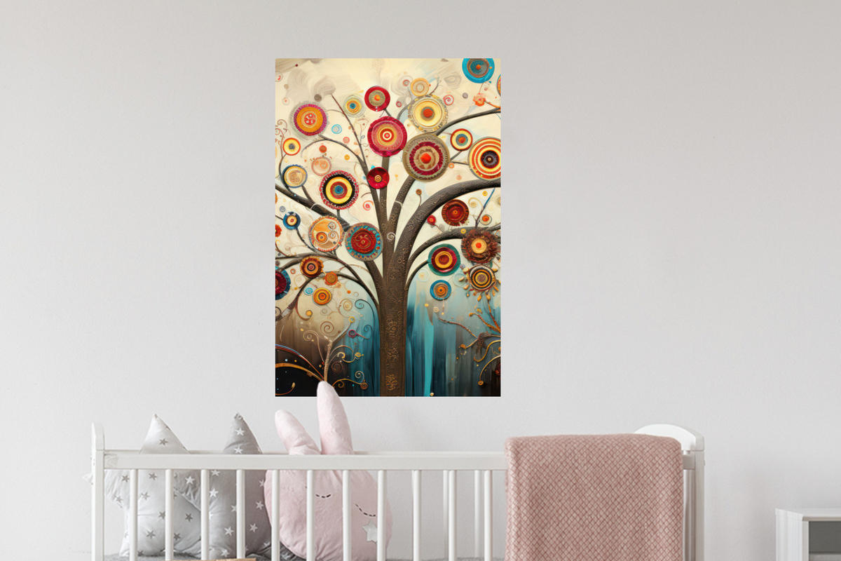 WANDTATTOO Baum - Baum des Lebens - Farbe 40x60 cm - Braun, Kunststoff (40/60/0.1cm) - MuchoWow